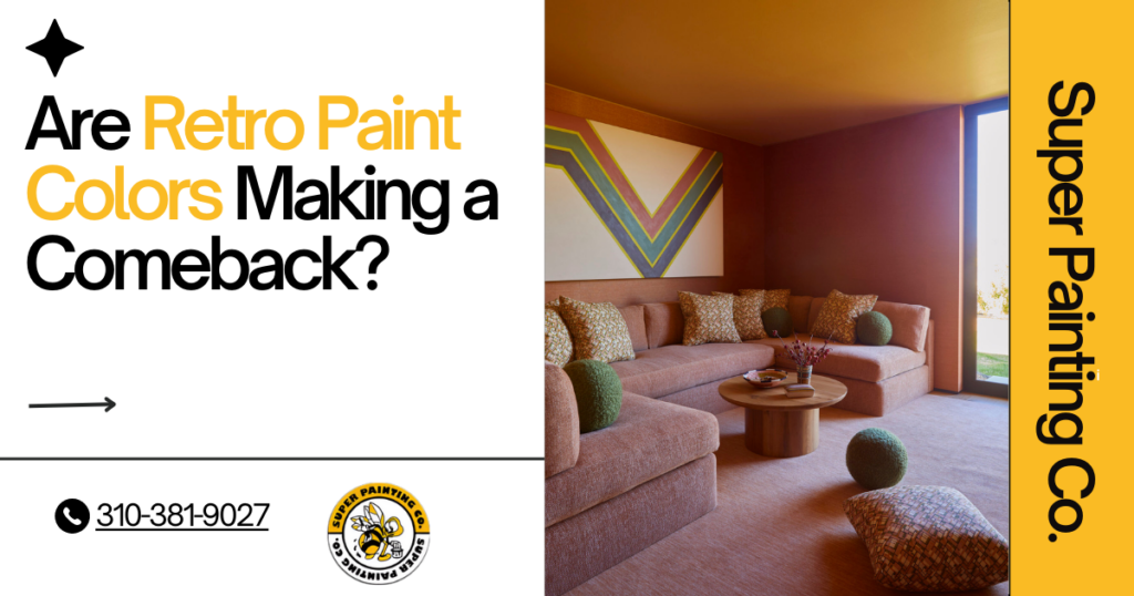 Have you noticed the subtle (or not-so-subtle) return of retro vibes in home design? From fashion to furniture and, yes, even paint colors, nostalgia is having a major moment. Homeowners in Torrance, Redondo Beach, and Manhattan Beach are diving headfirst into this retro paint colors trend, choosing hues inspired by decades past to bring warmth and personality to their spaces. So, what’s fueling this retro revival, and how can you make it work for your home? Let’s explore the charm of throwback palettes and why they’re capturing hearts in areas like Rancho Palos Verdes, Lomita, and beyond. Why Retro Paint Colors? There’s something undeniably comforting about the aesthetics of the past. Retro colors tap into emotions and memories, creating spaces that feel familiar and inviting. Plus, they offer a fun way to stand out in today’s sea of neutrals. But it’s not just about nostalgia—retro hues are surprisingly versatile. Paired with modern decor, they create a balanced blend of old and new, perfect for homes in El Segundo or Hermosa Beach. And let’s not forget their potential for creativity: a bold, retro color choice can make a statement without overwhelming your space. Popular Retro Paint Colors in 2025 Here’s what’s trending this year. 1. Earthy Greens: Think olive, sage, and avocado. These shades bring a natural, calming vibe to any room, ideal for homes near Long Beach or Rolling Hills Estates. 2. Burnt Oranges and Mustard Yellows: These bold, sunny hues evoke the 1970s and are perfect for accent walls or playful kitchen updates. 3. Soft Pastels: Blush pinks, baby blues, and mint greens are making waves for their ability to brighten spaces without overpowering them. 4. Deep Browns and Burgundy: Rich, moody tones that work beautifully in dens or dining rooms, adding a touch of elegance and coziness. How to Incorporate Retro Colors Ready to dive into retro but unsure where to start? Here are a few tips: • Start Small: If you’re hesitant, try retro colors in a smaller space like a powder room or entryway. • Accent Walls: Make a statement without committing to an entire room. A burnt orange or deep burgundy wall can transform a space. • Pair with Neutrals: Balance bold retro hues with whites, grays, or beiges to keep the look fresh and modern. • Combine Eras: Mix retro colors with contemporary furniture or decor for a unique, layered look that feels current. Why It’s Perfect for Your Beachside Home Homes in San Pedro, Palos Verdes Estates, or Gardena often have unique architecture that pairs beautifully with retro palettes. Imagine a mid-century modern home brought to life with earthy greens or a beachside bungalow popping with mustard yellow accents. These colors aren’t just trendy—they’re timeless when done right. Consult Super Painting Co. for Your Retro Makeover At Super Painting Co., we understand how to bring your vision to life. Whether you want a full retro makeover or just a splash of nostalgia, our team is here to help. We’ve worked with homeowners across Torrance, Lomita, and Manhattan Beach to deliver professional, high-quality results that last. Plus, we’ll guide you through the process, from selecting the perfect shade to executing every detail with care. Our expertise ensures your retro palette looks stunning and fits seamlessly into your home. Ready to Go Retro? If you’re inspired to embrace the charm of retro paint colors, let’s make it happen! Contact Super Painting Co. today for a free consultation. Together, we’ll create a space that celebrates the best of the past while looking forward to the future. Meta description: Bring retro vibes to your home with Super Painting Co. Explore trending retro paint colors for a nostalgic, modern look in 2025!