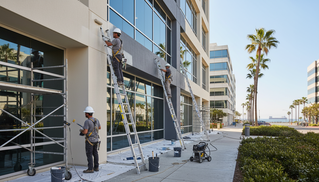 Hire Painting Contractors in Long Beach for offices, stores, and buildings that need lasting paint, expert prep, and smooth results.